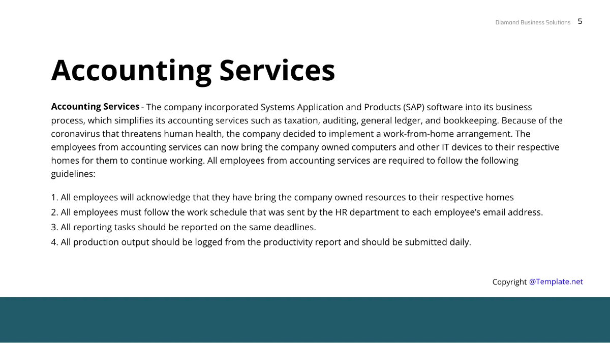 Free Simple Work From Home Presentation Template to Edit Online