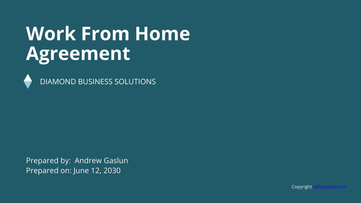 Free Simple Work From Home Presentation Template to Edit Online