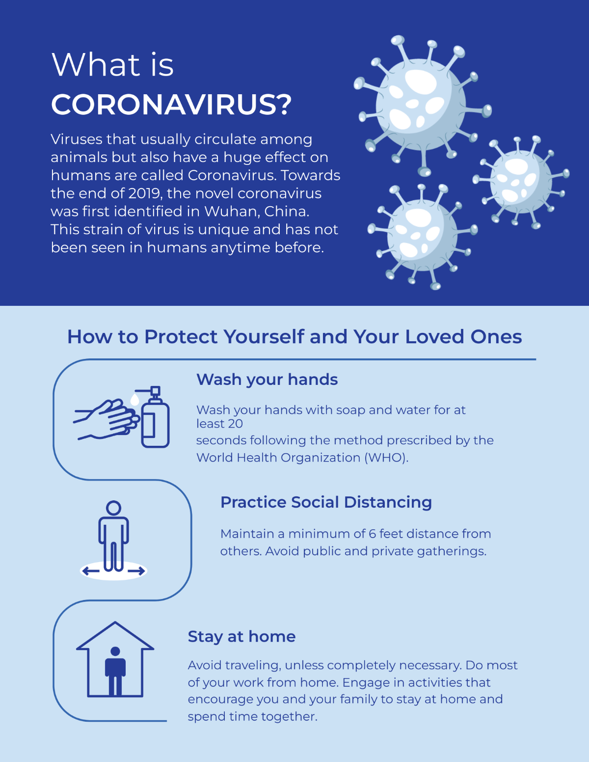 Free Modern Coronavirus COVID-19 Flyer Template