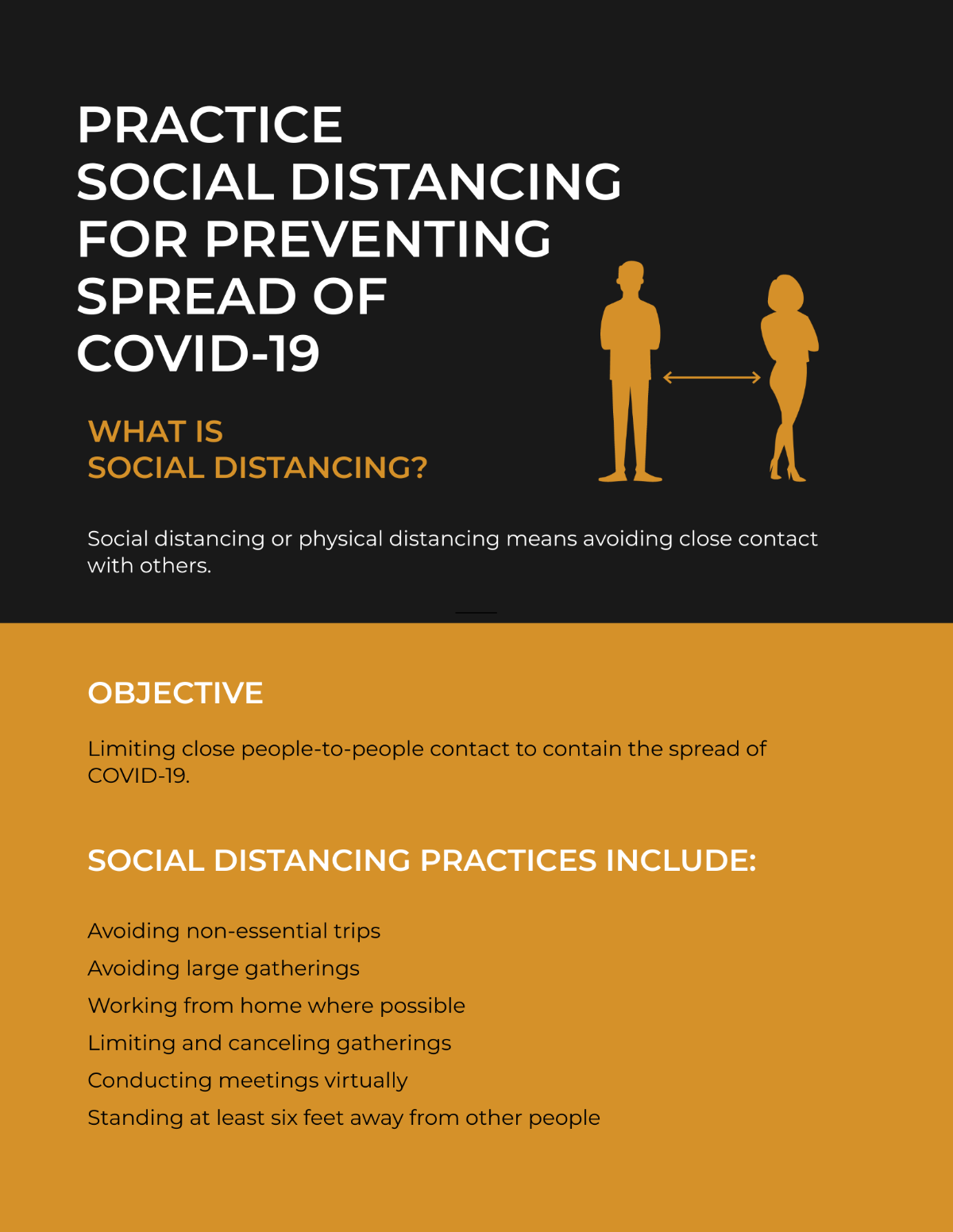 Coronavirus Social Distancing Awareness Flyer