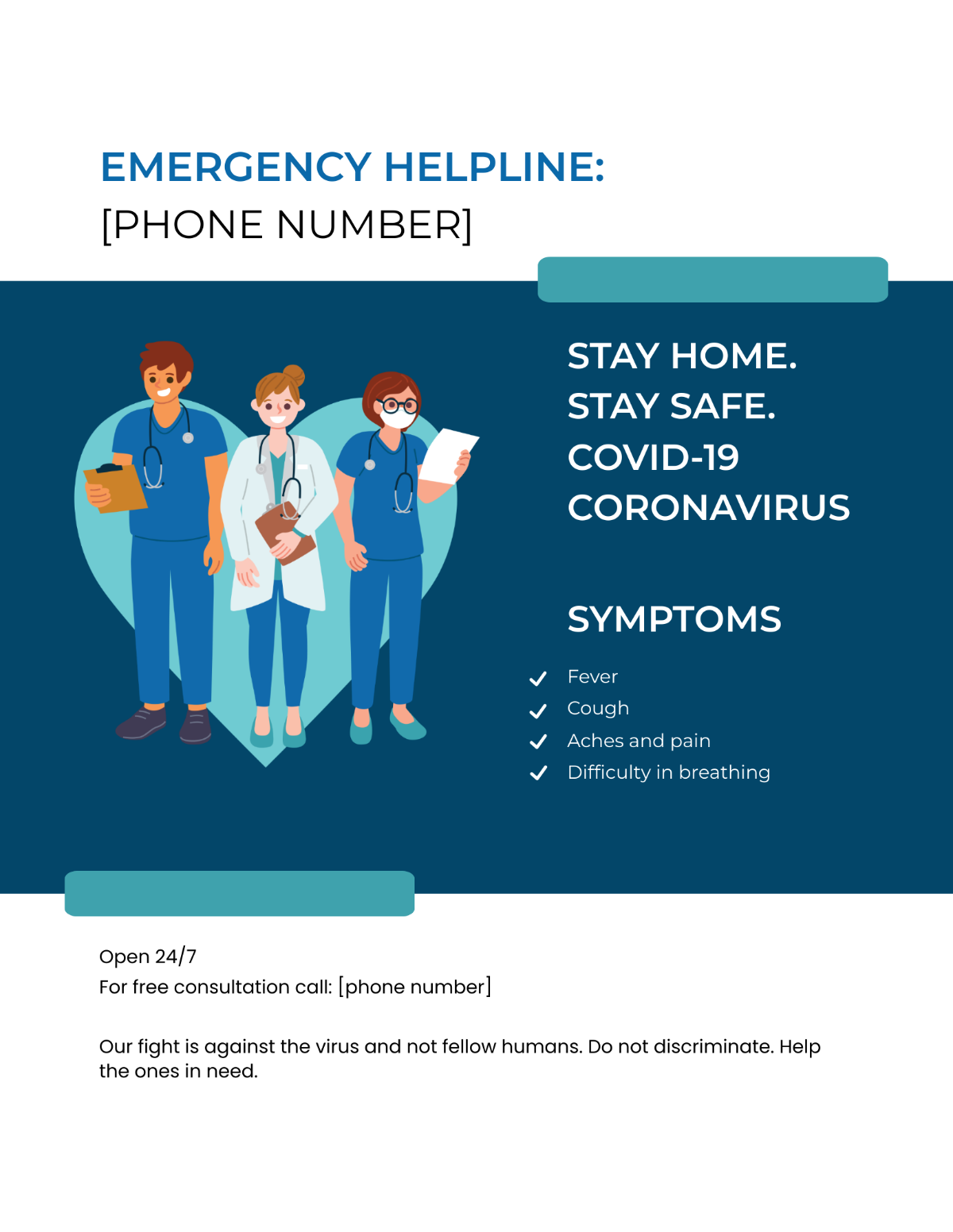 COVID-19 Coronavirus Medical Campaign Flyer Template