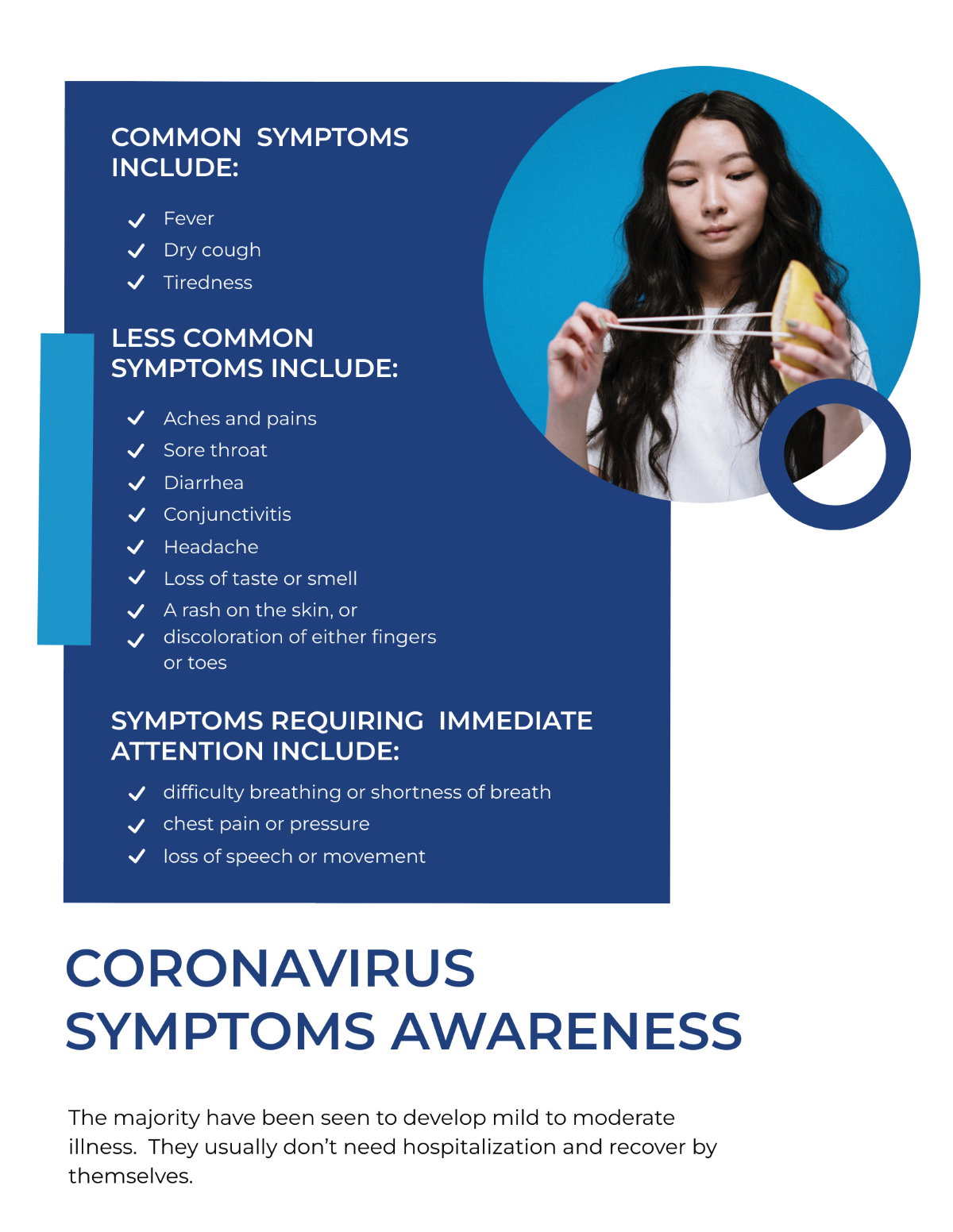 Free Coronavirus Symptoms Awareness Flyer Template