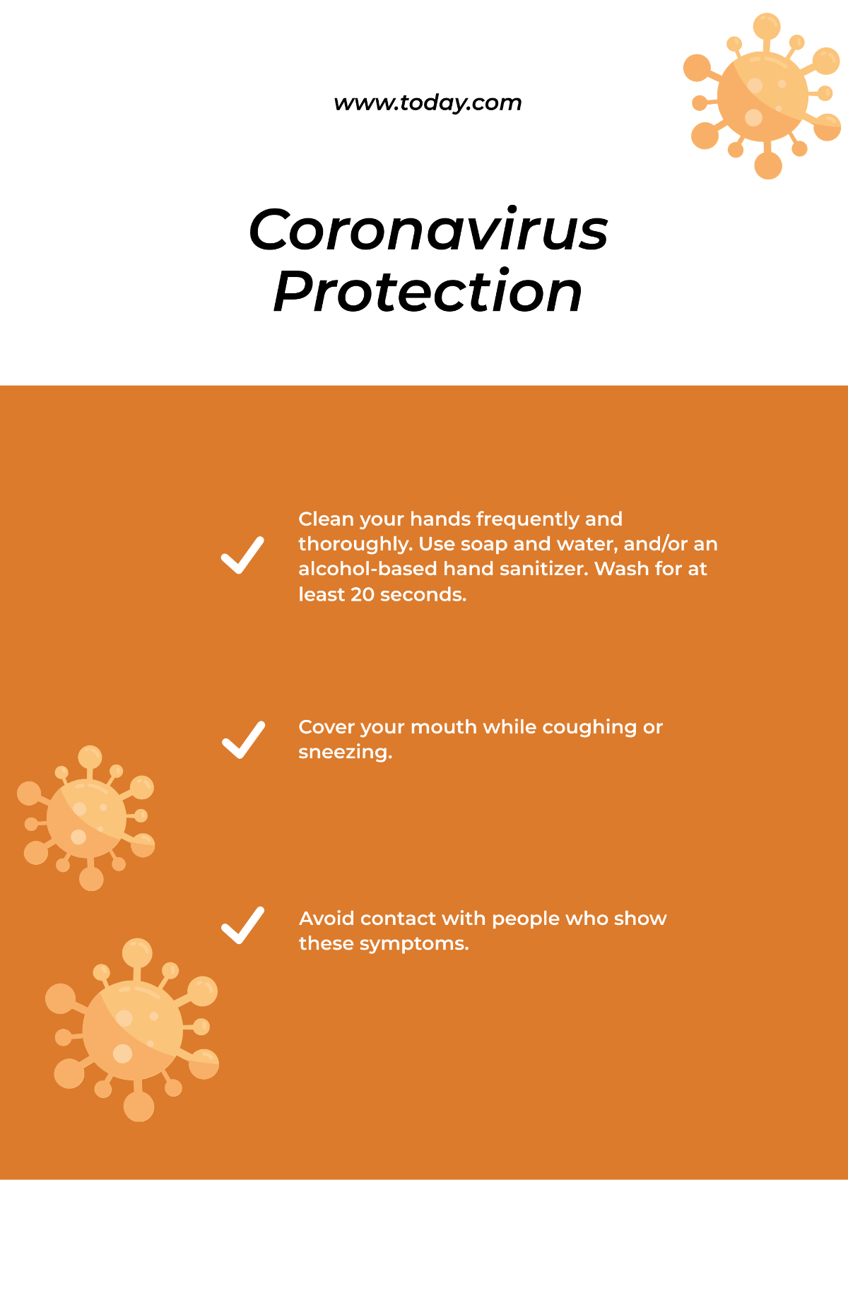 Coronavirus COVID-19 Prevention Poster Template