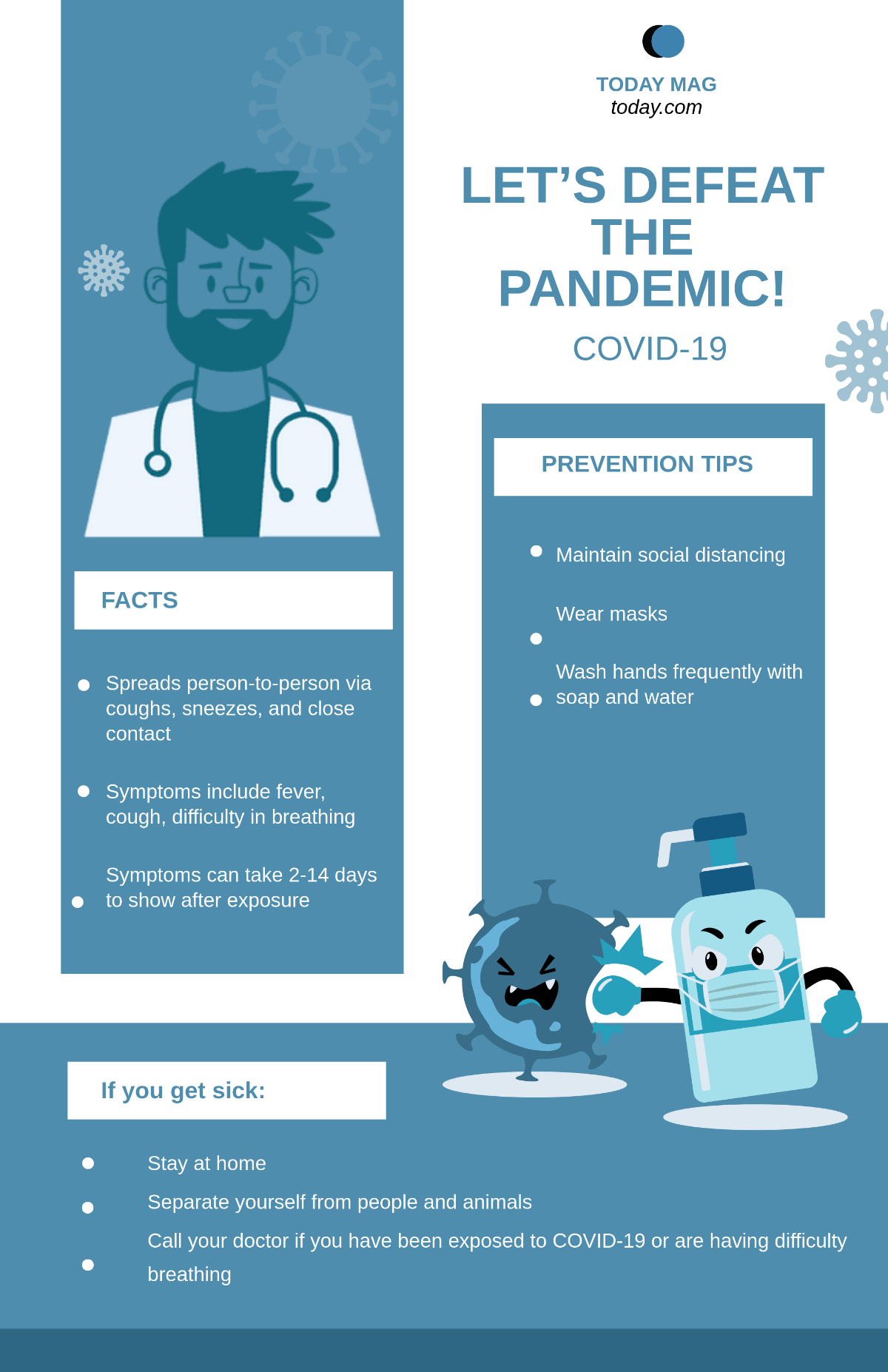 Free Coronavirus COVID-19 Awareness Promotional Poster Template to Edit Online
