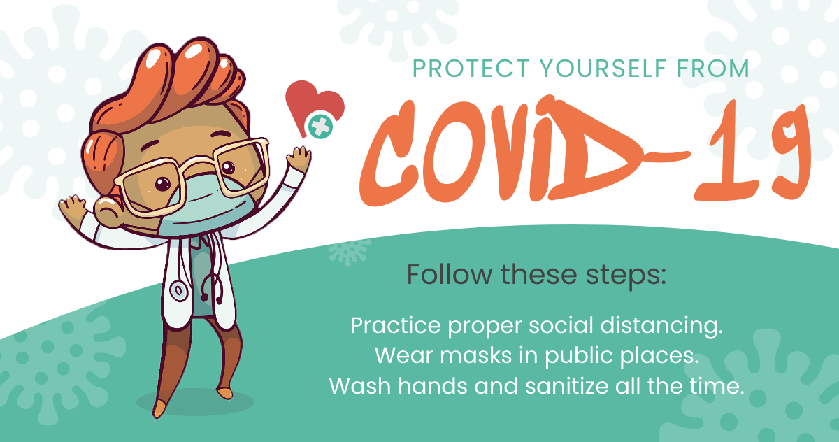 Free Coronavirus COVID-19 Virus Protection Facebook Post Template