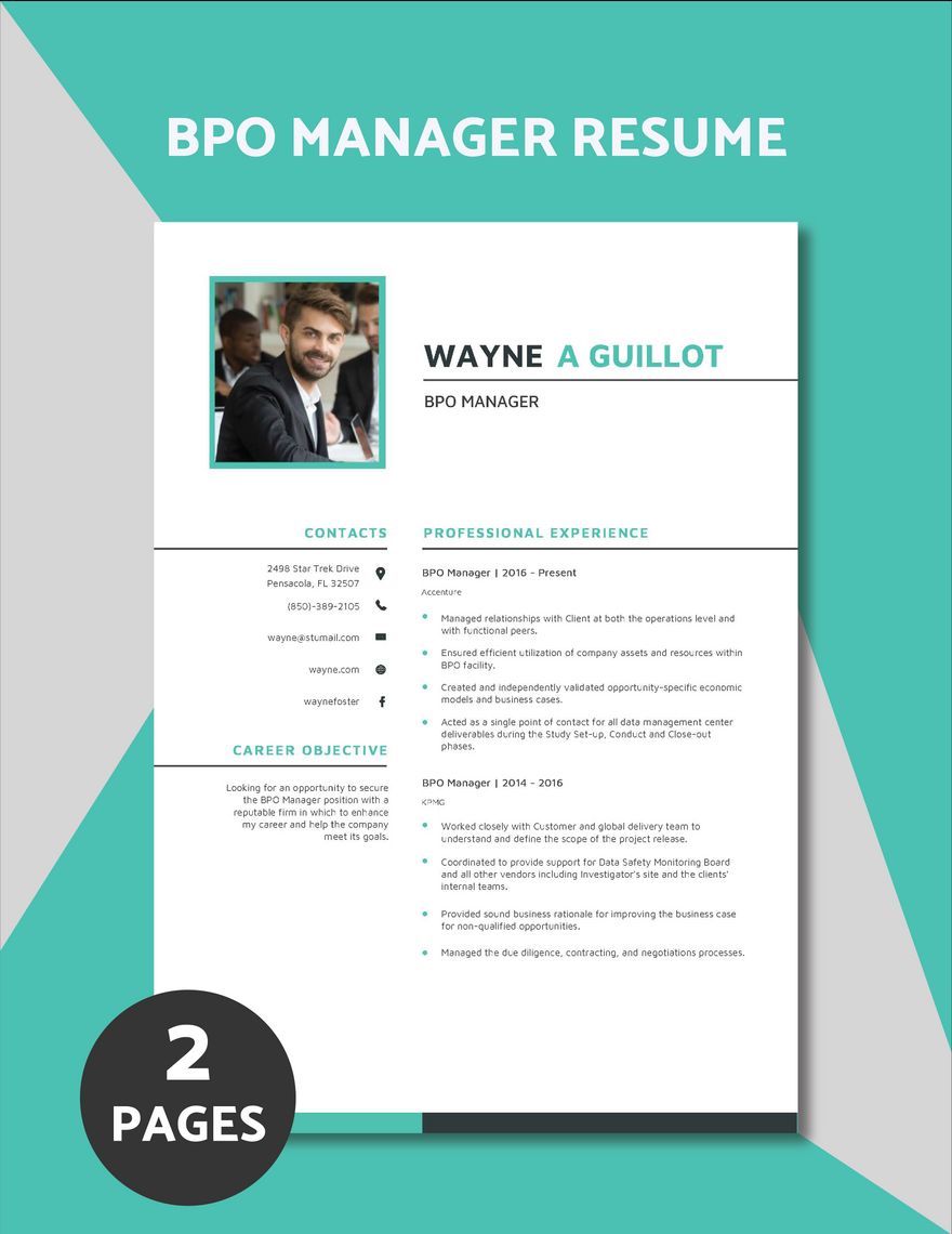 BPO Manager Resume