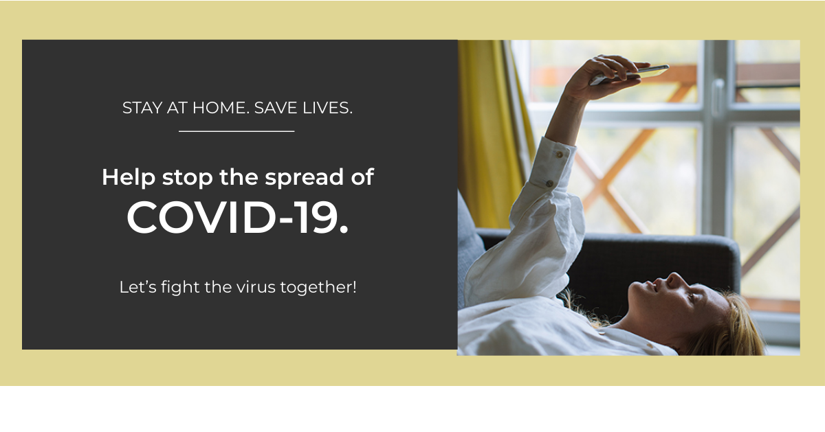 Coronavirus COVID-19 Stay Home LinkedIn Post Template