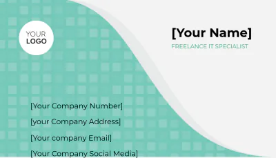 Free Simple Freelancer Business Card Template to Edit Online