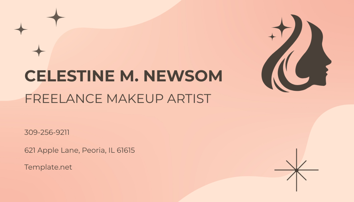 Makeup Artist Business Card Template - Edit Online & Download