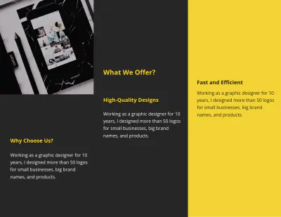 Free Tri-Fold Freelance Graphic Designer Brochure Template to Edit Online
