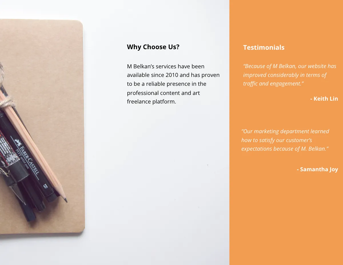 Free Tri-Fold Freelancer Brochure Template to Edit Online