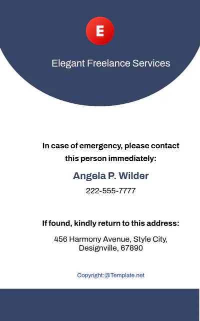 Free Elegant Freelancer ID Card Template to Edit Online