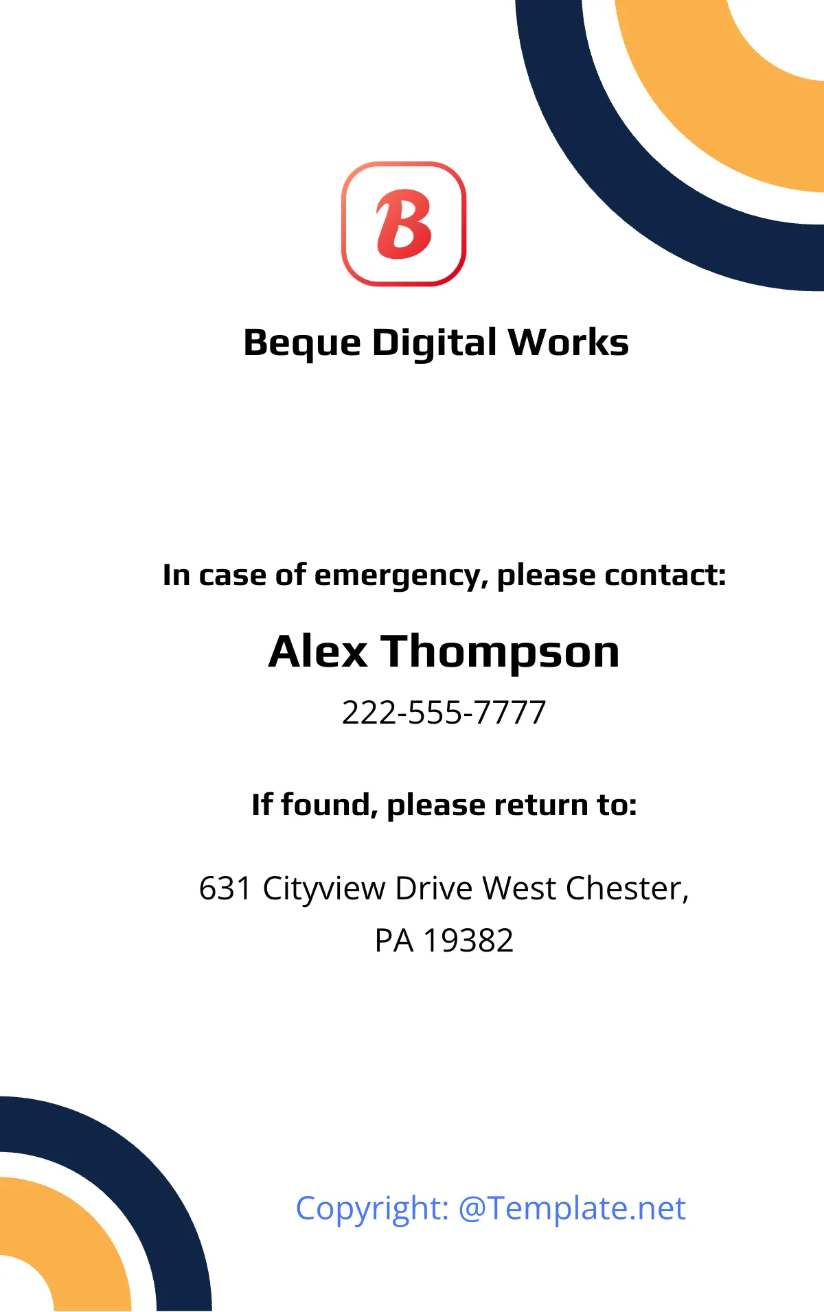 Free Modern Freelancer ID Card Template to Edit Online