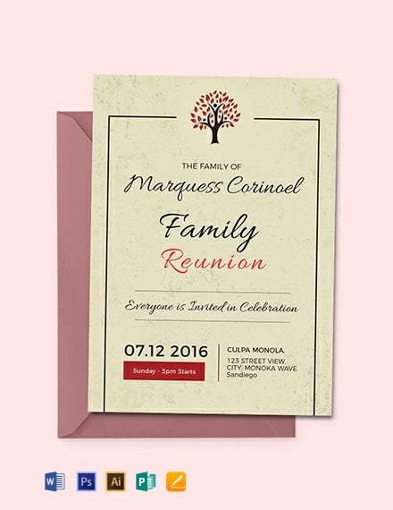 Family Reunion Flyer Template