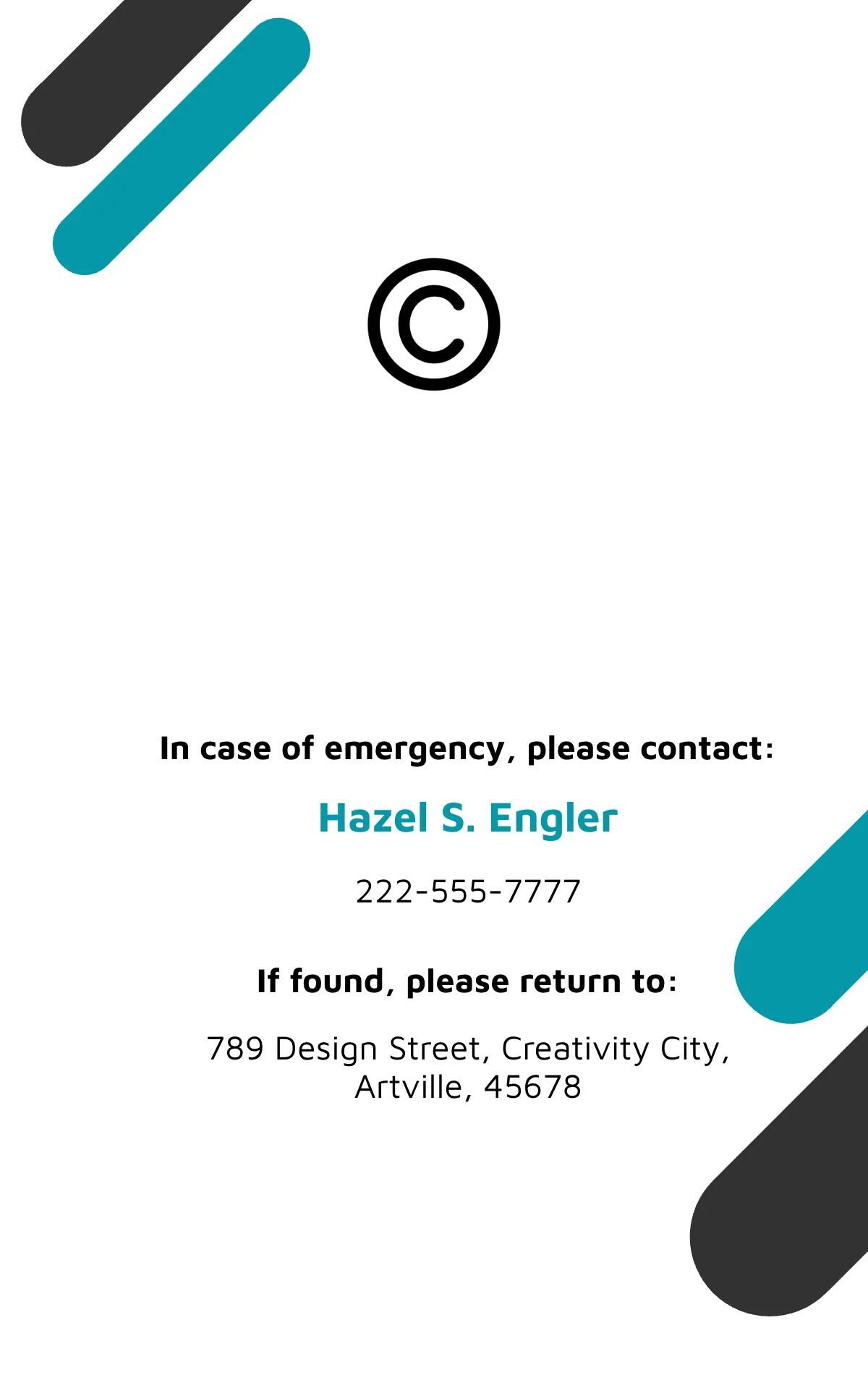 Free Simple Freelance ID Card Template to Edit Online