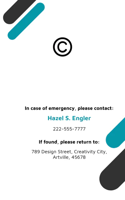 Free Simple Freelance ID Card Template to Edit Online