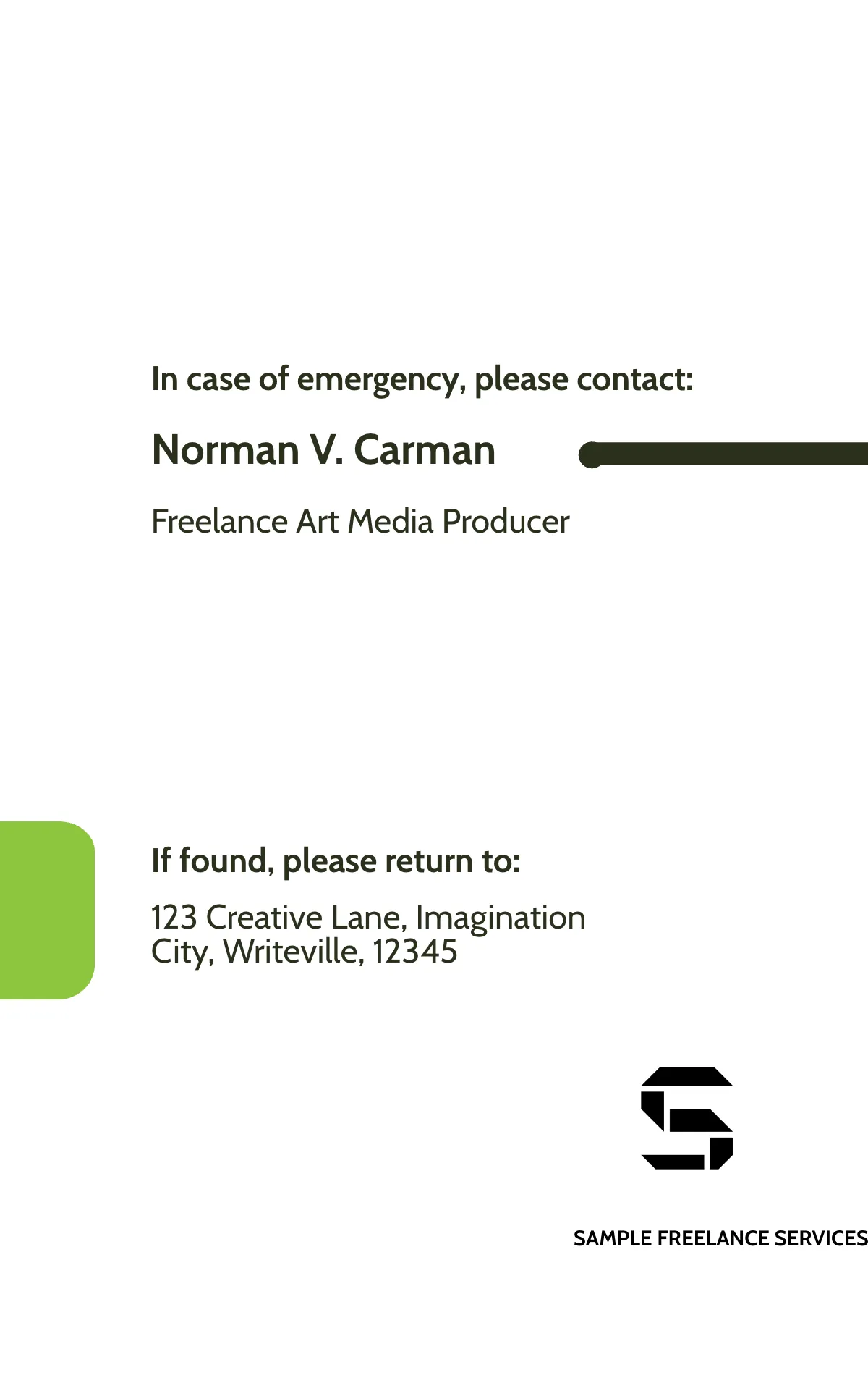 Free Sample Freelance ID Card Template to Edit Online