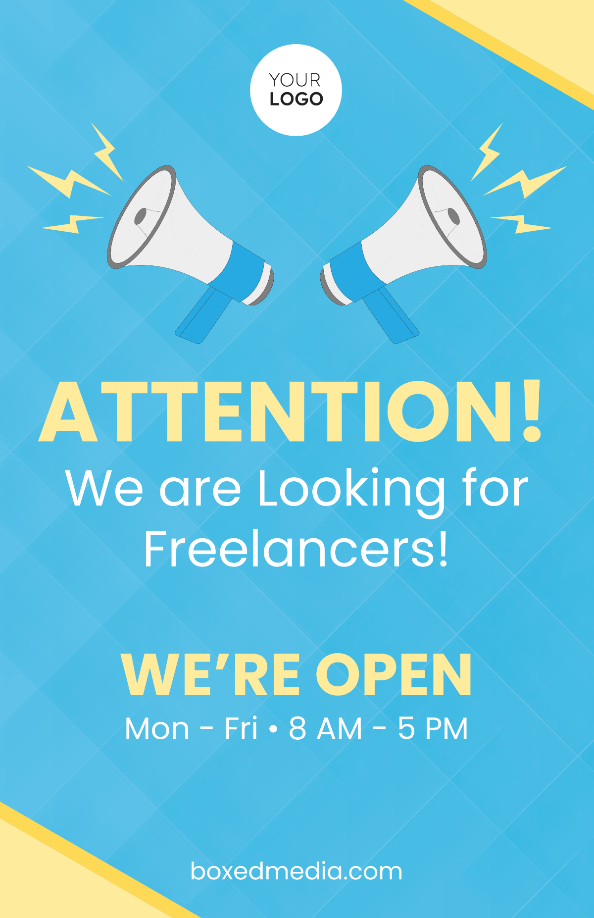 Freelance Job Hiring Poster Template