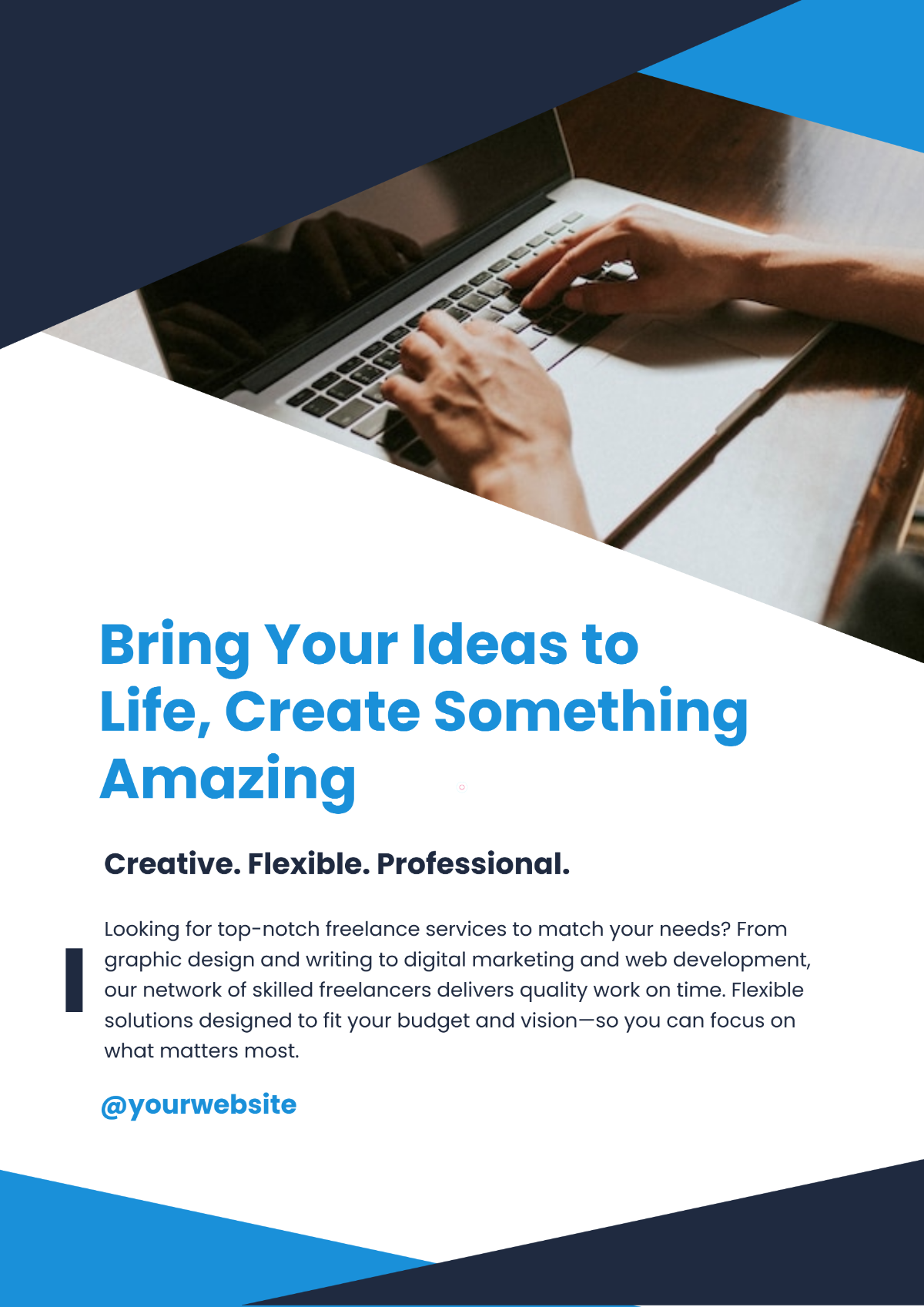 Free Freelance Poster Template to Edit Online