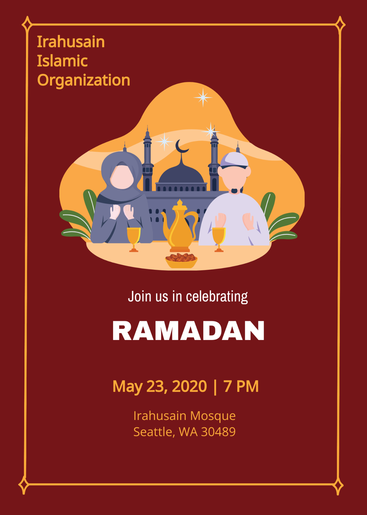 Ramadan Invitation Card Template