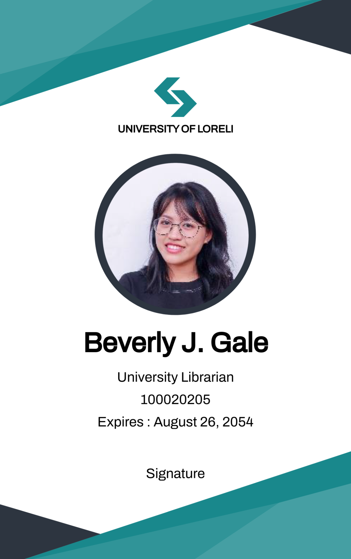 Library ID Card Template