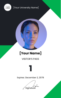 University Visitor ID Card Template Edit Online Download Example University Visitor ID Card Template Edit Online Download Example