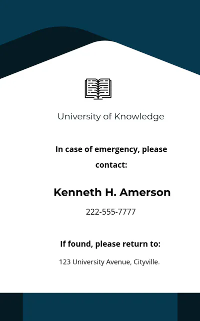 Free University Administrative ID Card Template to Edit Online