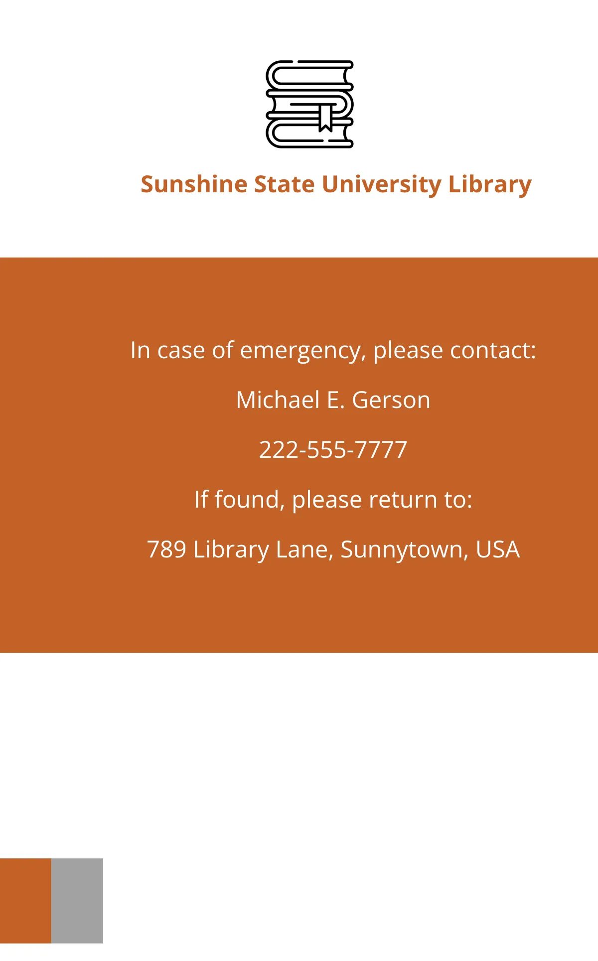 Free University Library ID Card Template to Edit Online