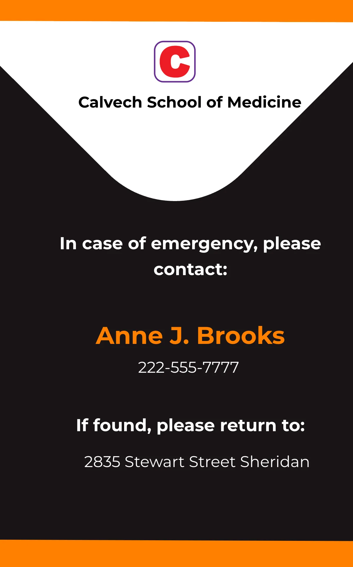 Free University Professor ID Card Template to Edit Online