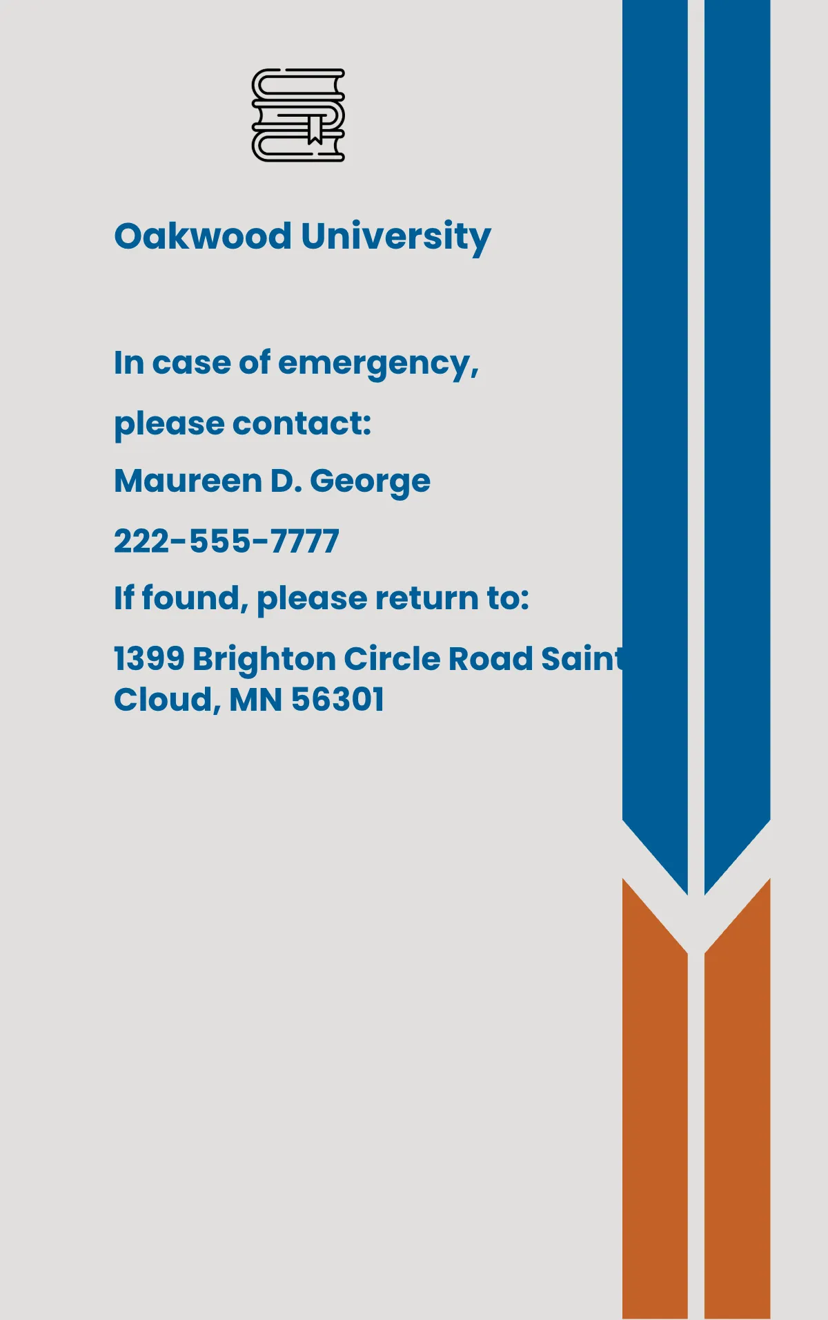 Free University Vertical ID Card Template to Edit Online