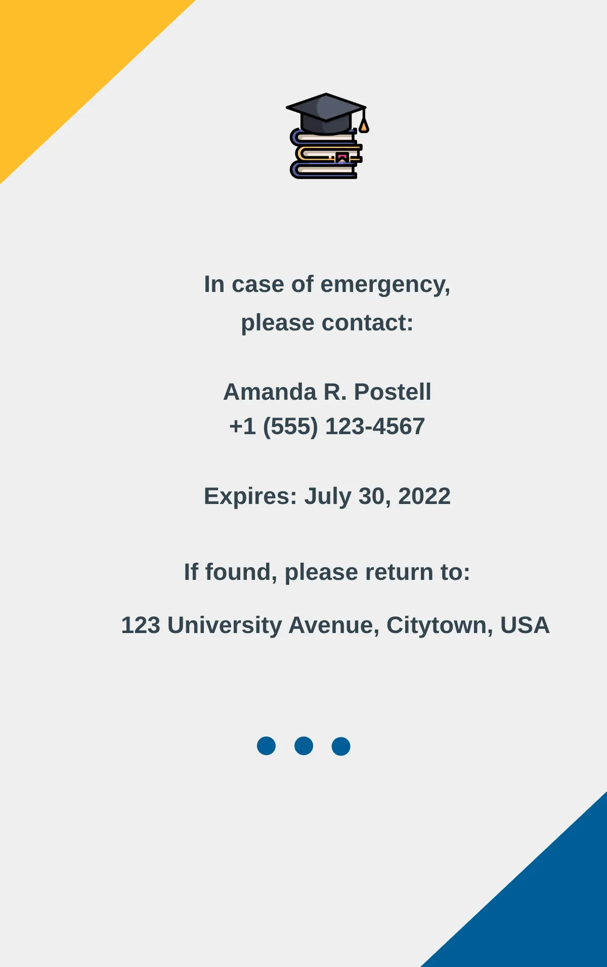 Free Creative University ID Card Template to Edit Online