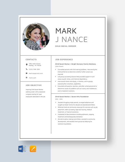 FREE Child Resume Word - Template Download | Template.net