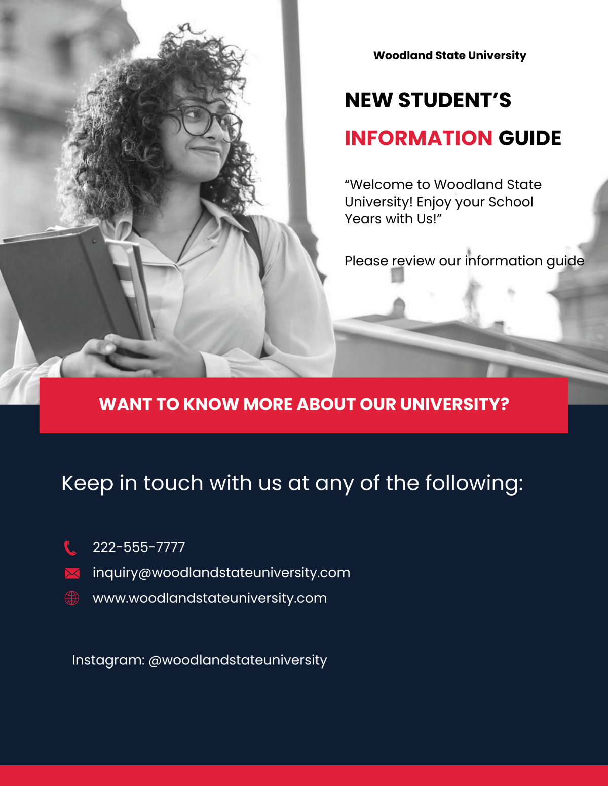 University Information Flyer