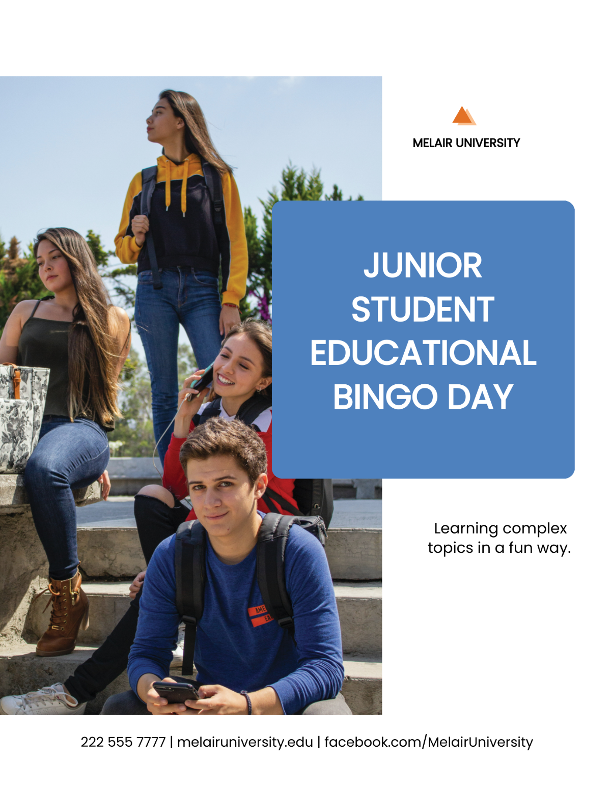 University Junior Council Bingo Flyer Template