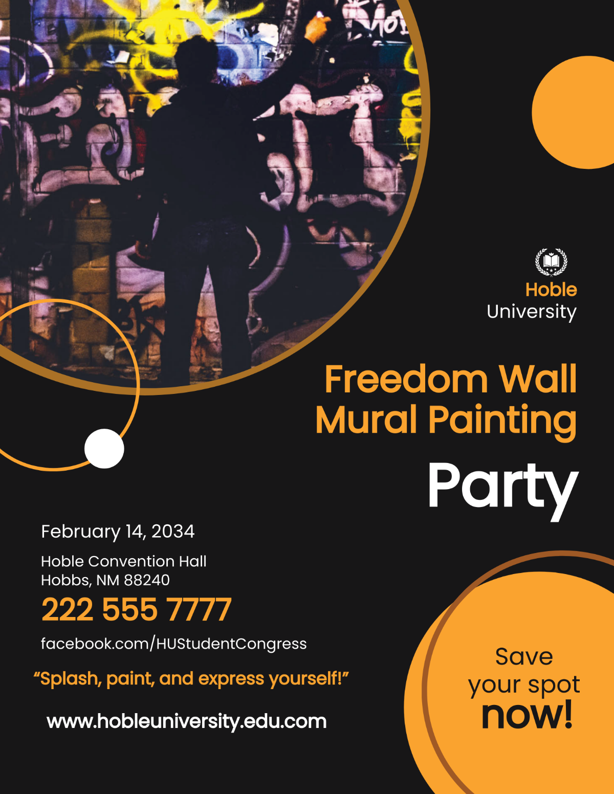 University Paint Night Event Flyer Template