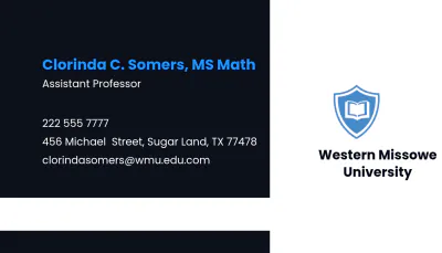 Free Mathematician Business Card Template to Edit Online