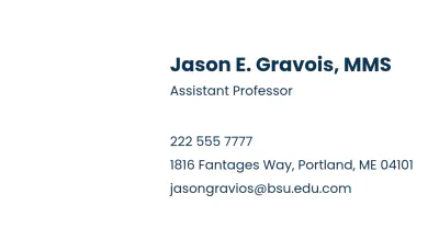 Free University Assistant Professor Business Card Template to Edit Online