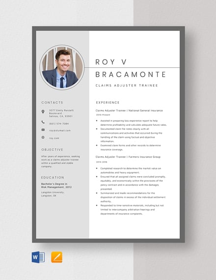 Eye Grabbing Adjuster Resume Samples Livecareer