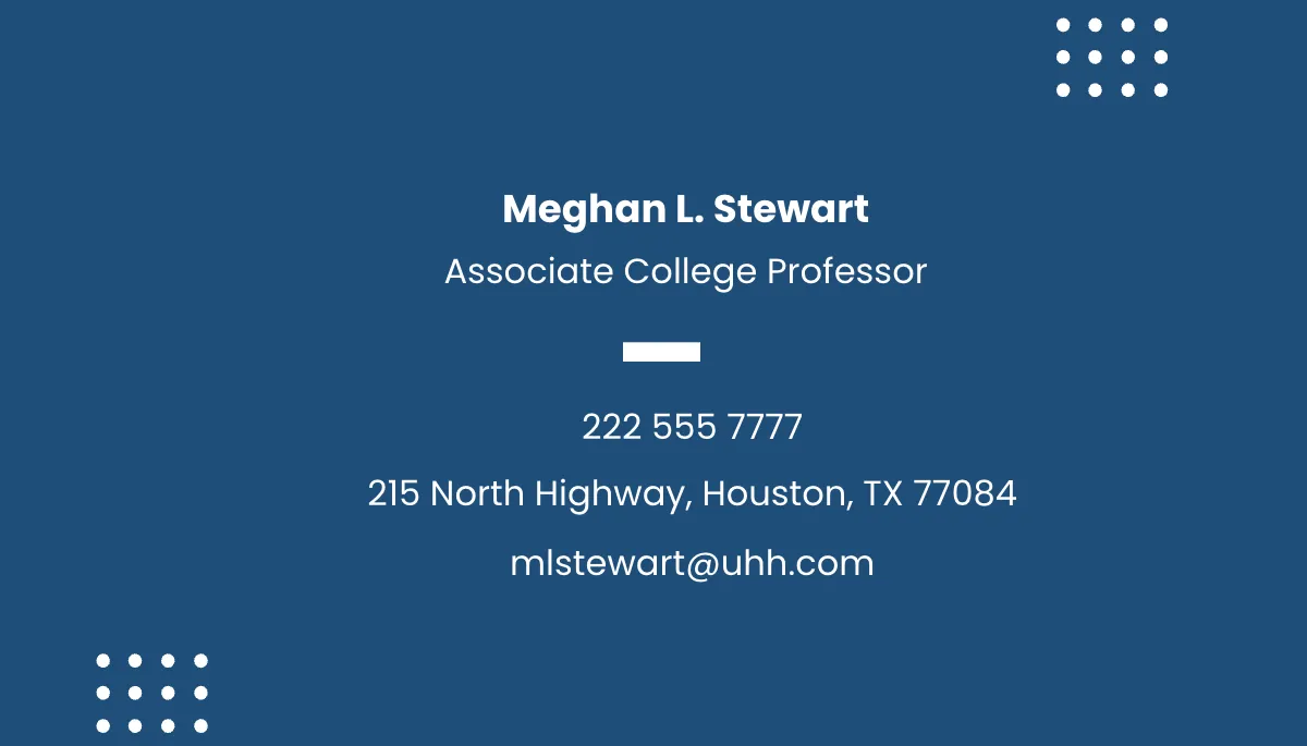 Free Modern University Business Card Template to Edit Online