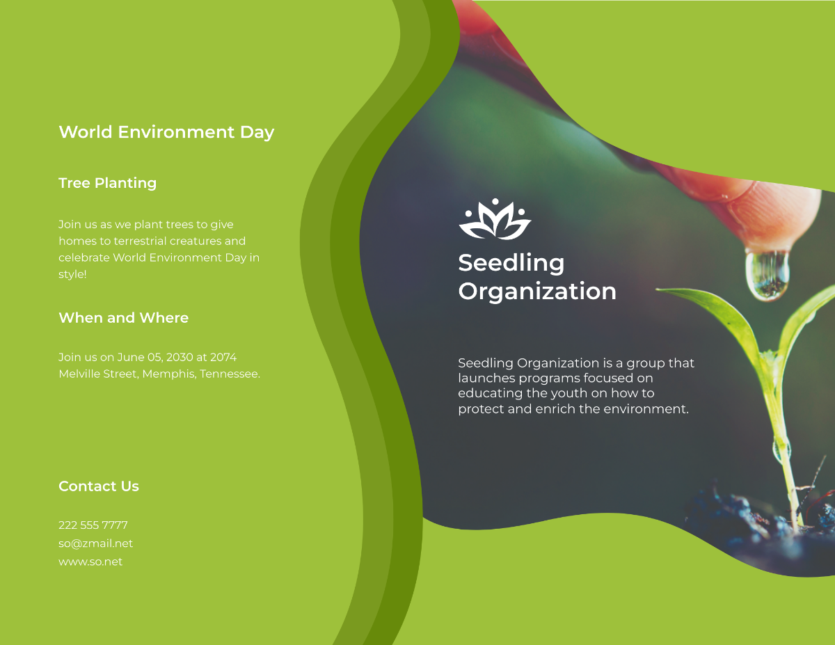 Free World Environment Day Brochure Template