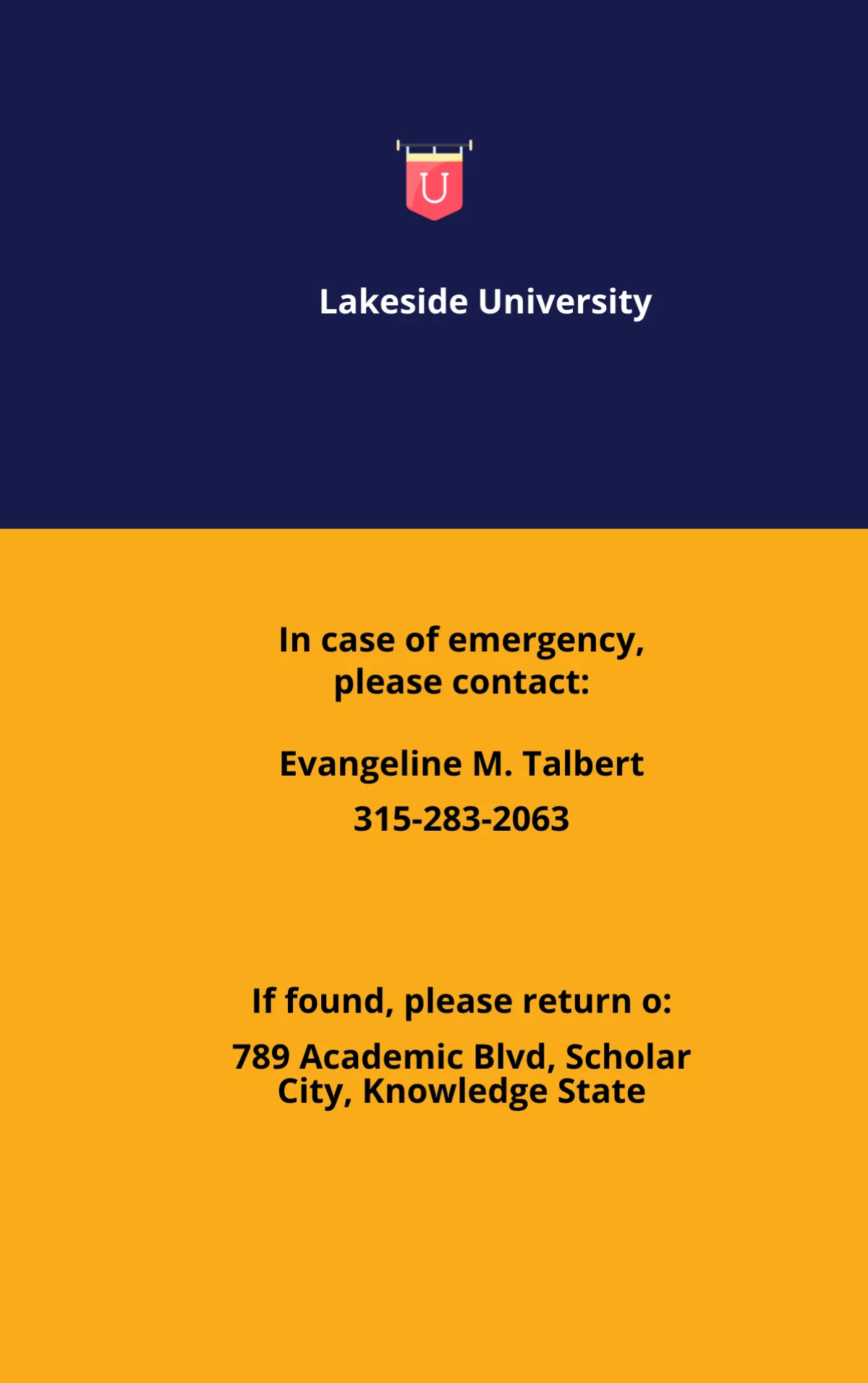 Free University Librarian ID Card Template to Edit Online