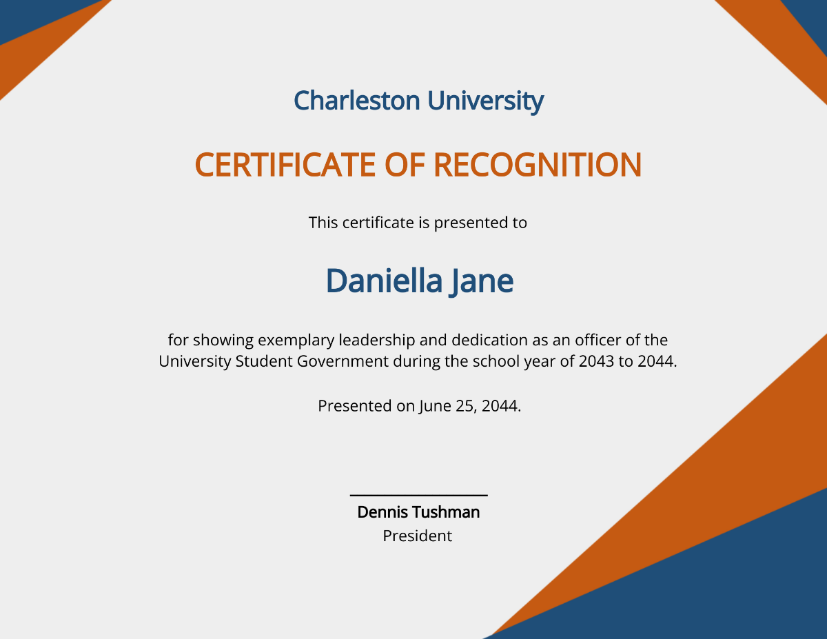 Simple University Certificate