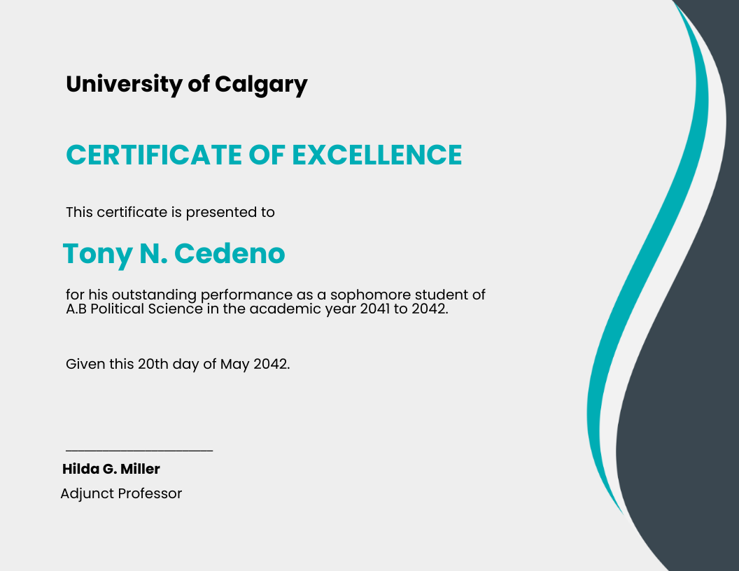 Modern University Certificate