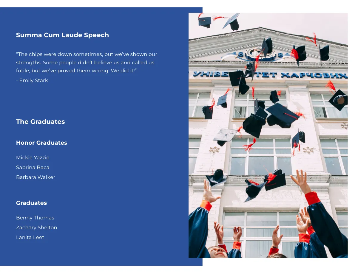 Free Bi-Fold University Graduation Brochure Template to Edit Online