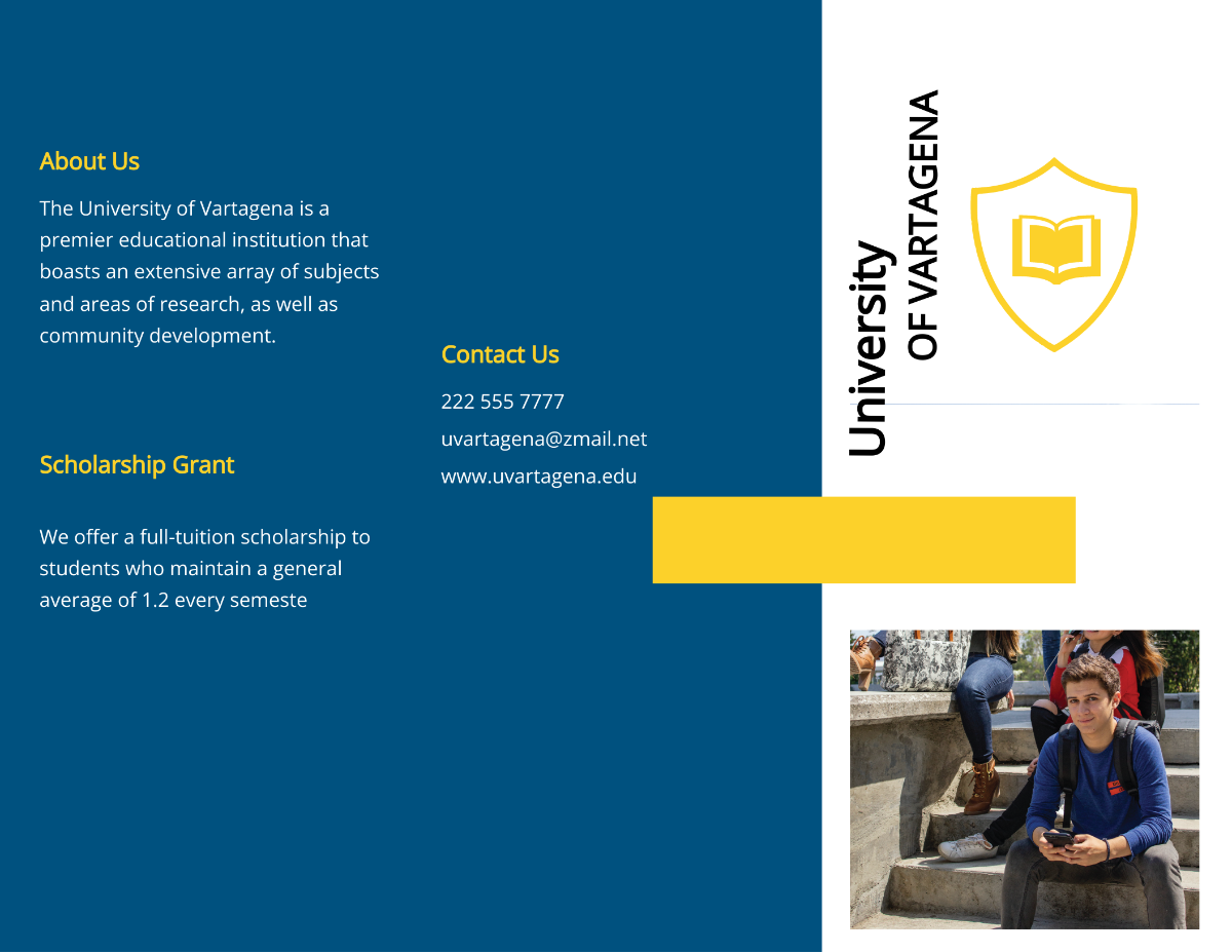 Free Modern Tri-Fold University Brochure Template