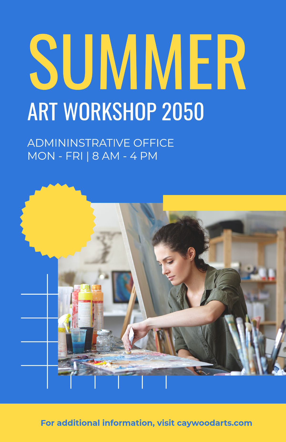 Free University Course Poster Template to Edit Online