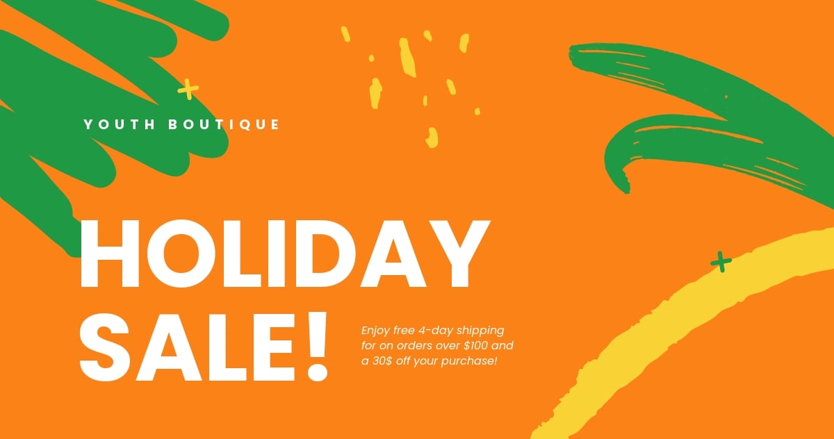 Free Modern Holiday Sale Facebook Template.jpe