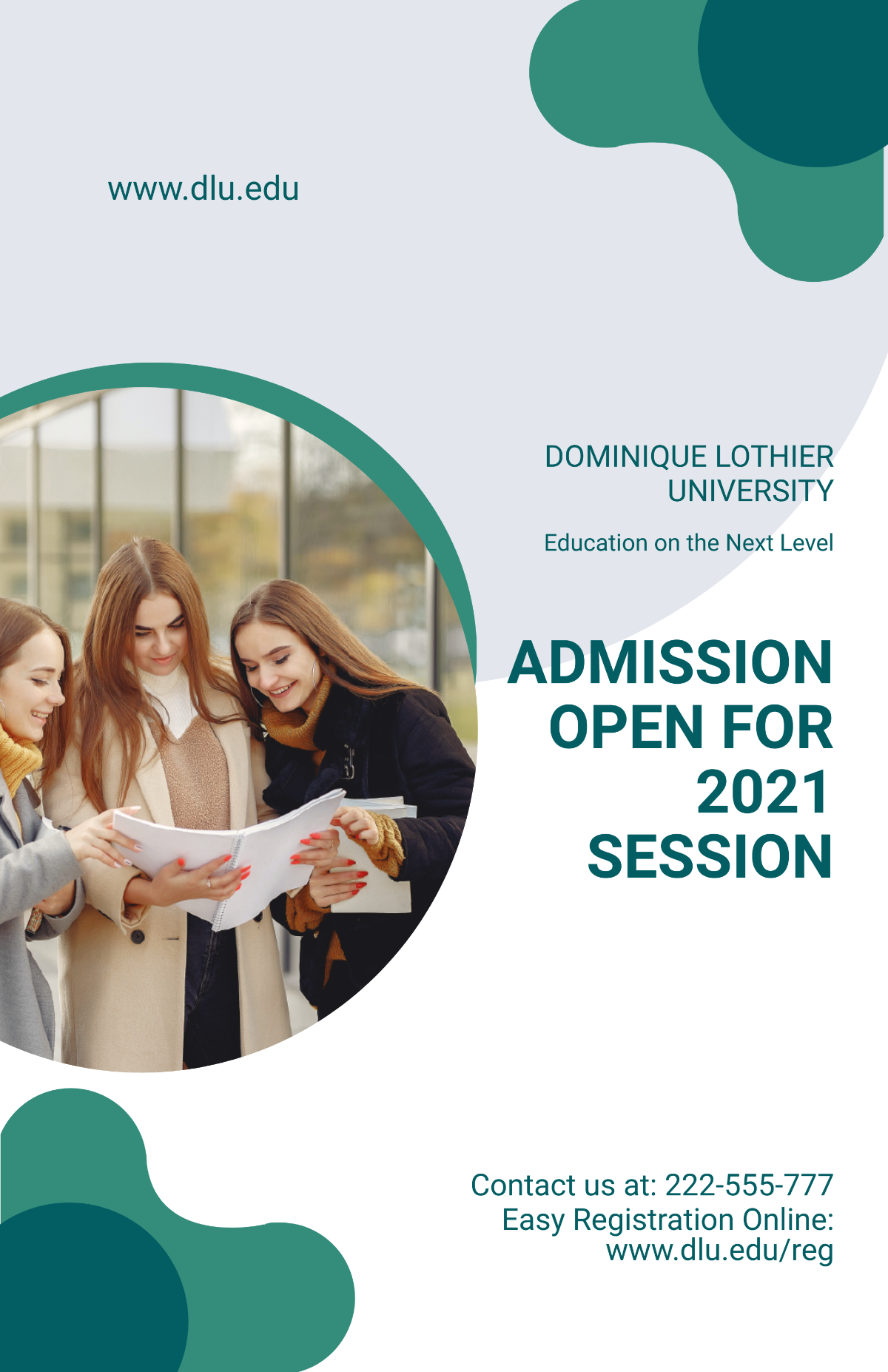 University Admission Poster Template