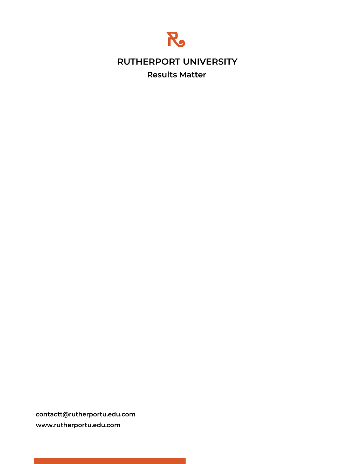 Blank University Letterhead Template