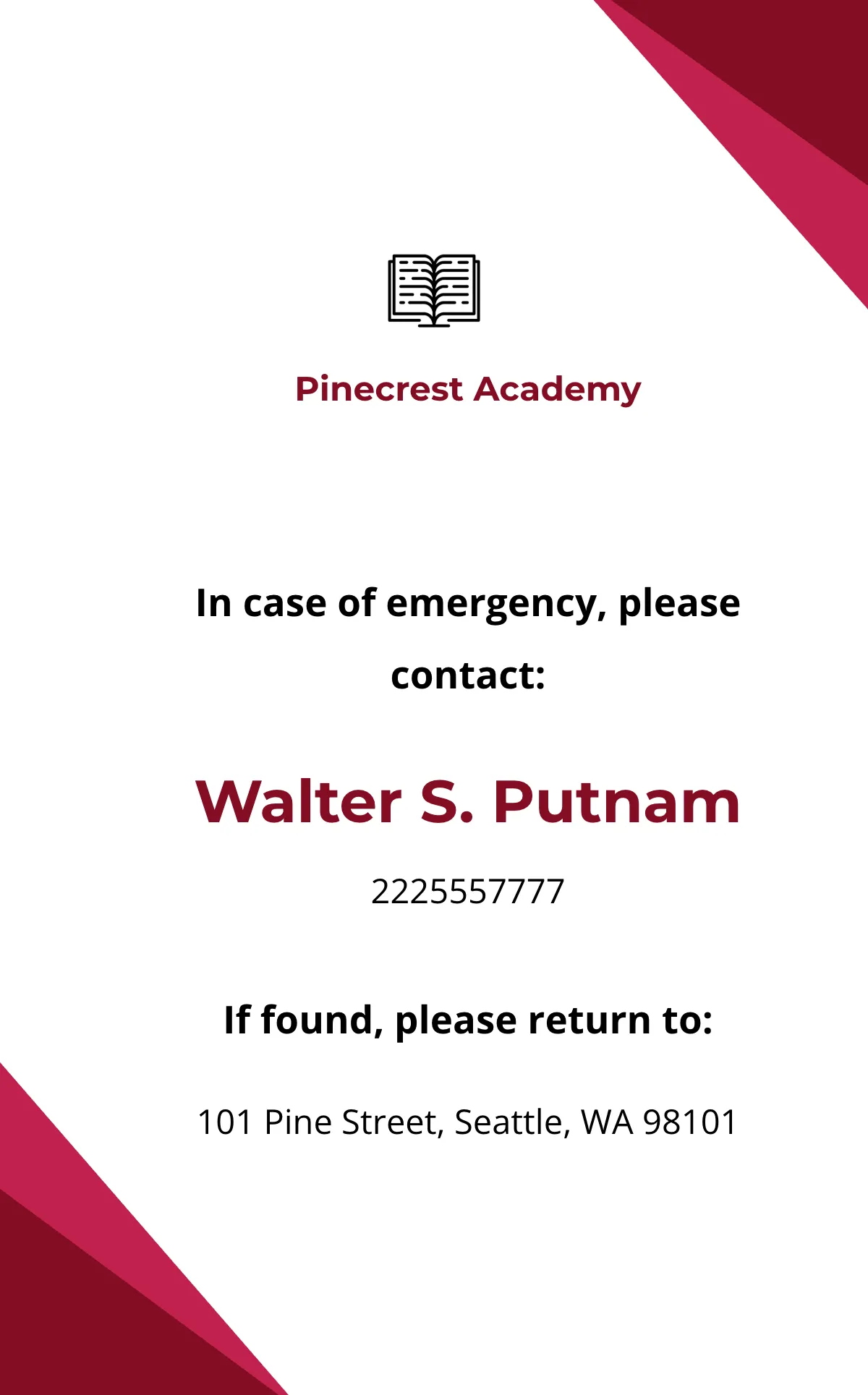 Free Dance School ID Card Template to Edit Online